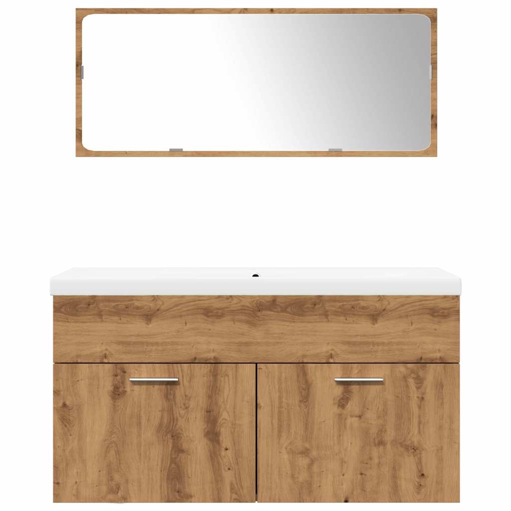 vidaXL Ensemble de meubles de salle de bain 3 pcs Chêne Artisan Bois d'ingénierie