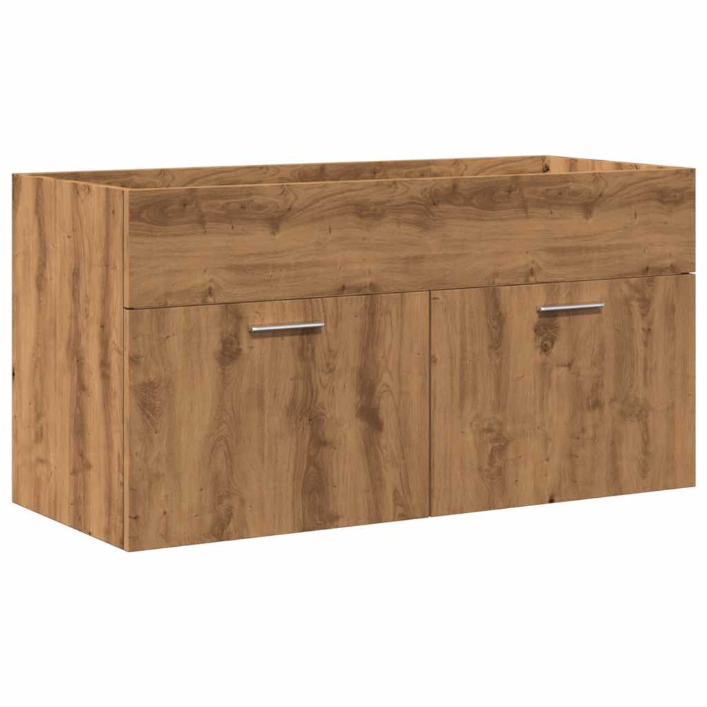 vidaXL Ensemble de meubles de salle de bain 3 pcs Chêne Artisan Bois d'ingénierie