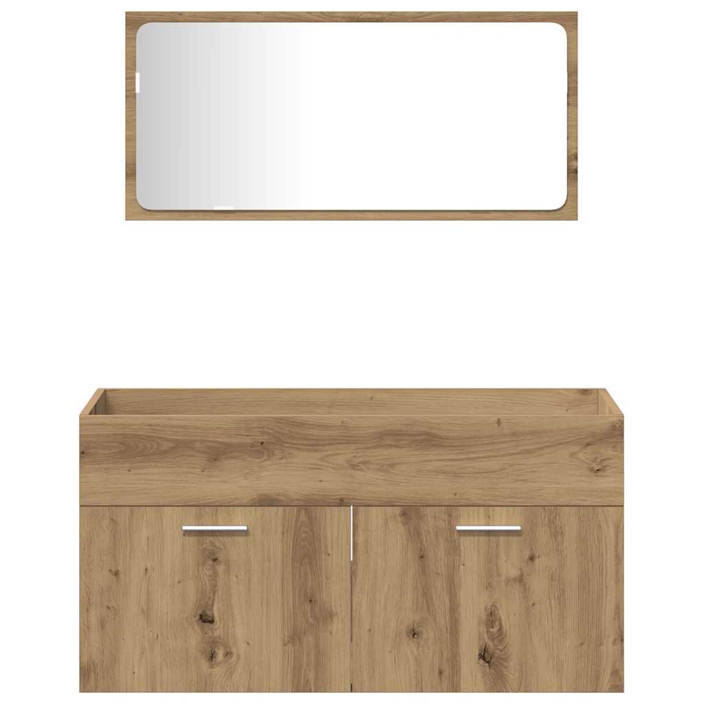 vidaXL Ensemble de meubles de salle de bain 3 pcs Chêne artisan HPL