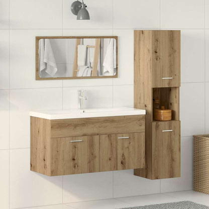 vidaXL Ensemble de meubles de salle de bain 3 pcs Chêne artisan HPL