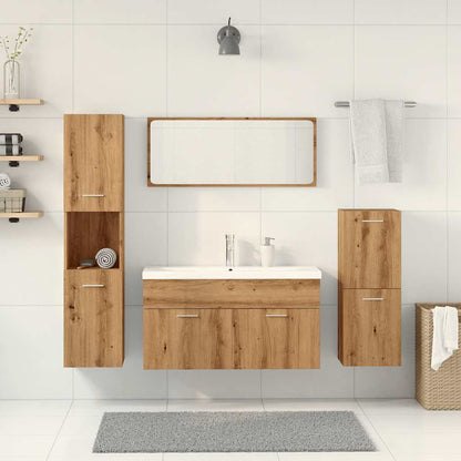 vidaXL 5-tlg. Badmöbel-Set Artisan-Eiche Holzwerkstoff