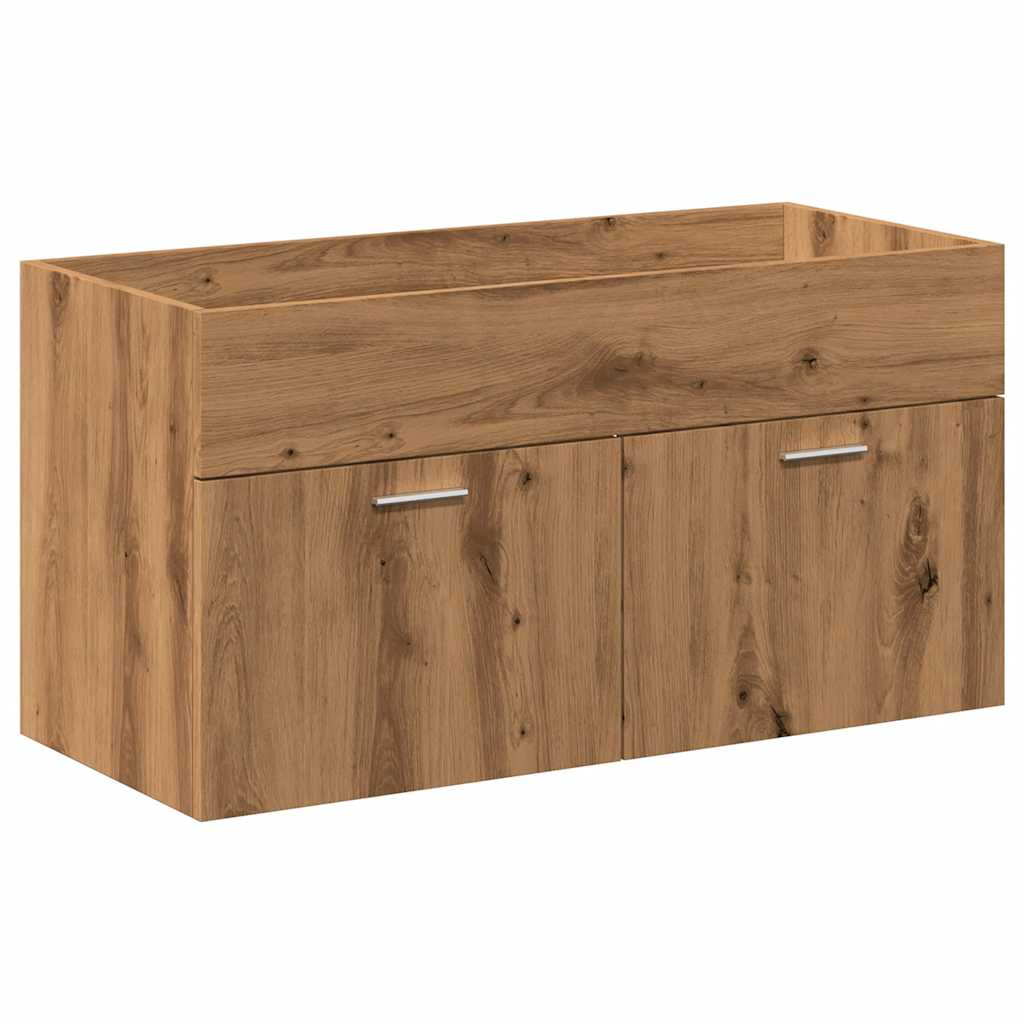 vidaXL 4-tlg. Badmöbel-Set Artisan-Eiche Holzwerkstoff