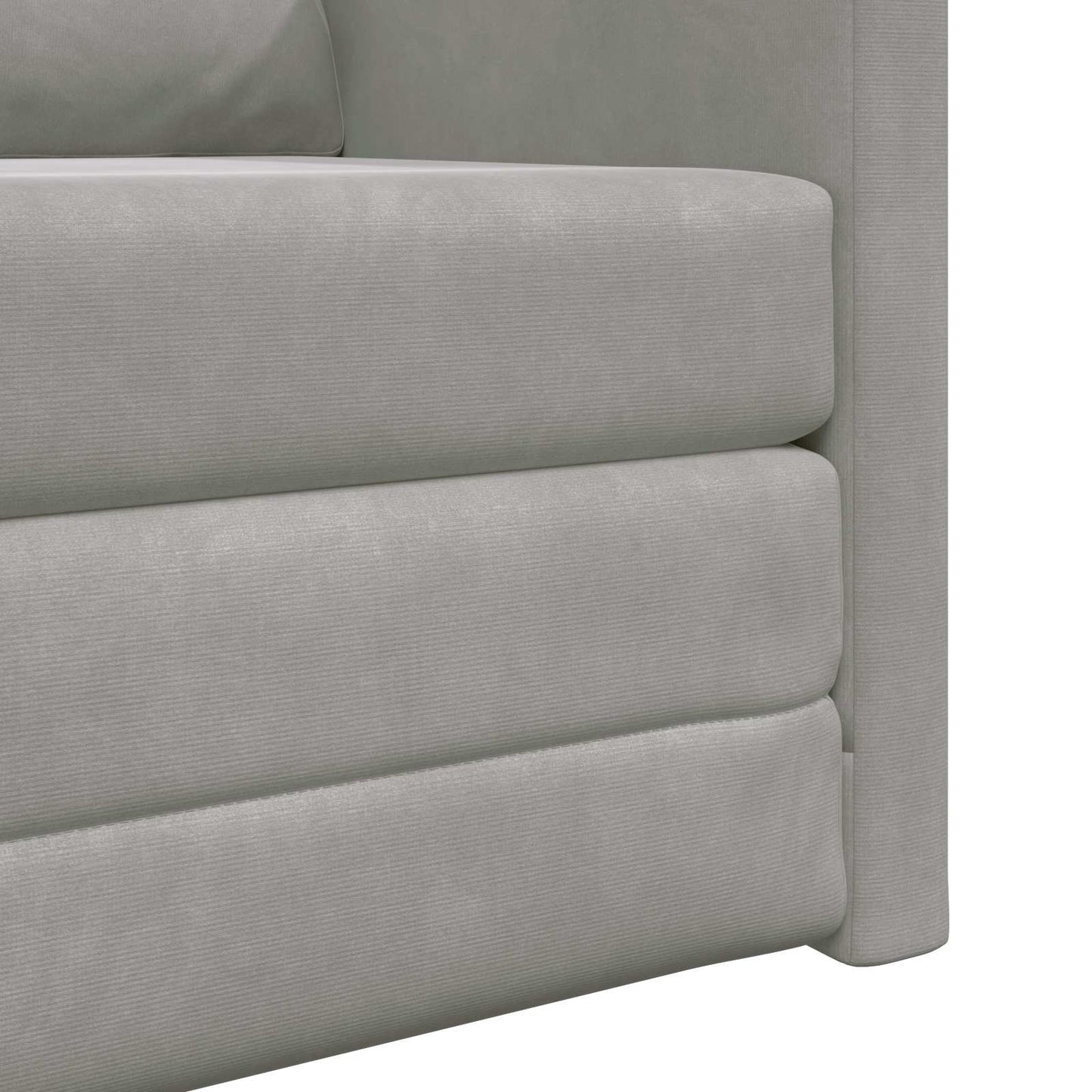 vidaXL Canapé-Lit 60 cm Gris Clair Velours