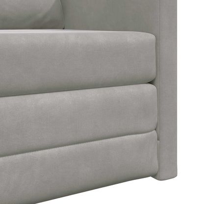 vidaXL Canapé-Lit 60 cm Gris Clair Velours