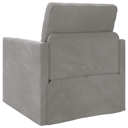 vidaXL Canapé-Lit 60 cm Gris Clair Velours