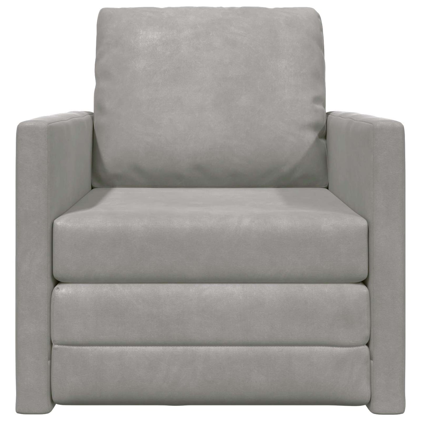 vidaXL Canapé-Lit 60 cm Gris Clair Velours