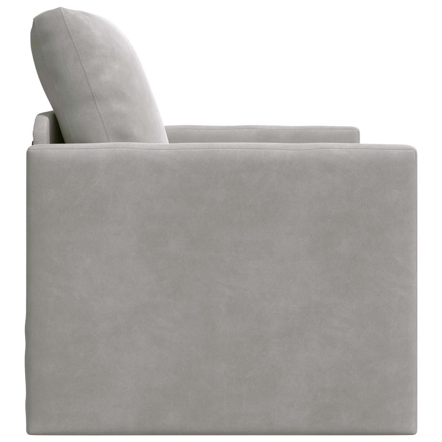 vidaXL Canapé-Lit 60 cm Gris Clair Velours