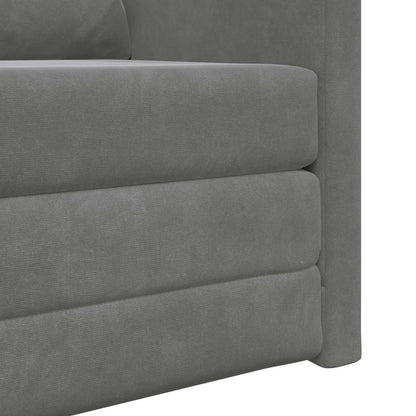 vidaXL Canapé-lit 60 cm Gris foncé Velours