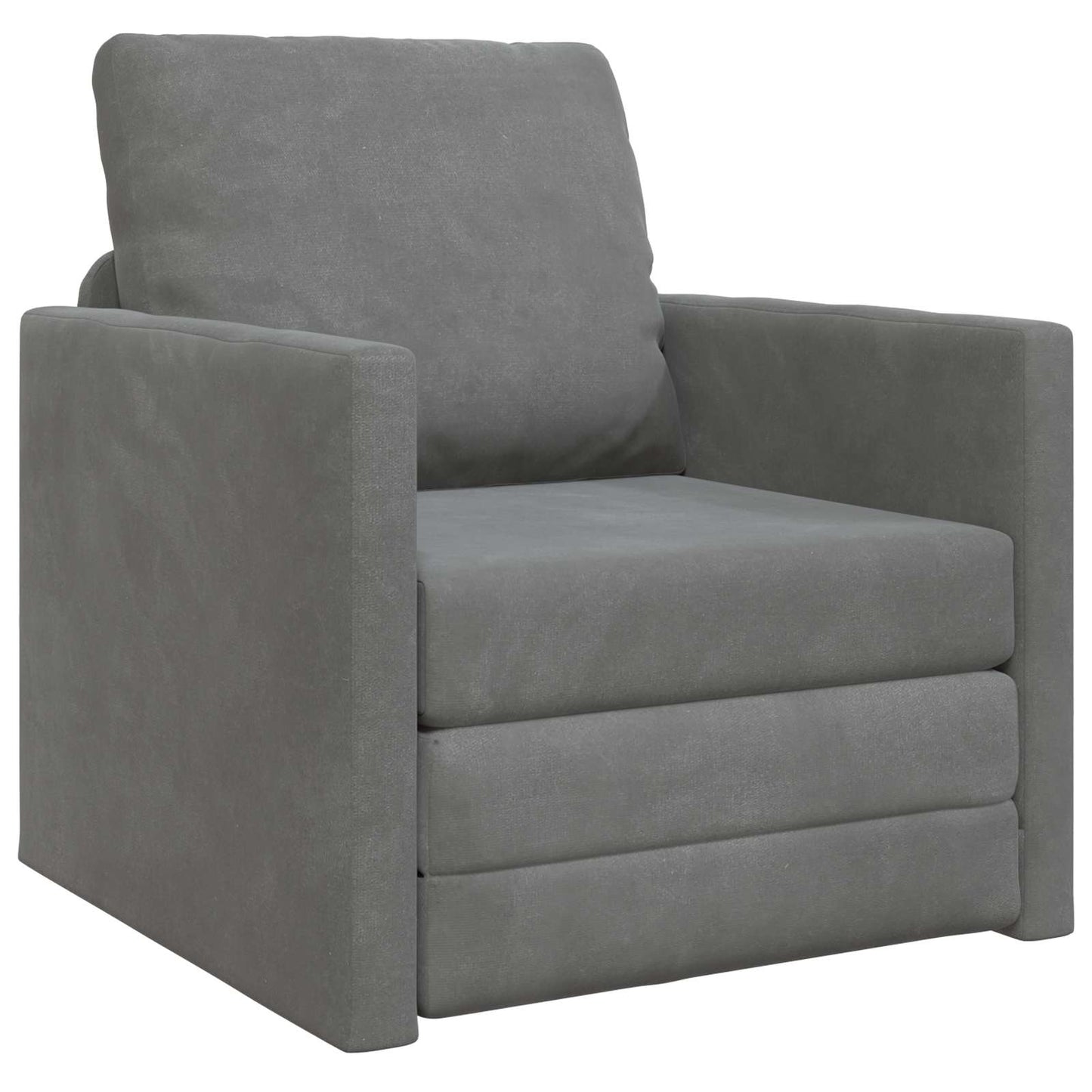 vidaXL Canapé-lit 60 cm Gris foncé Velours