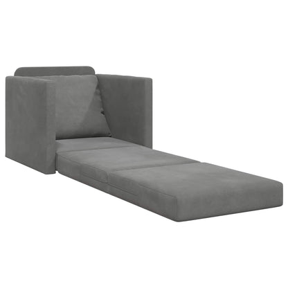vidaXL Canapé-lit 60 cm Gris foncé Velours