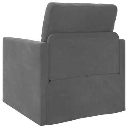 vidaXL Canapé-lit 60 cm Gris foncé Velours