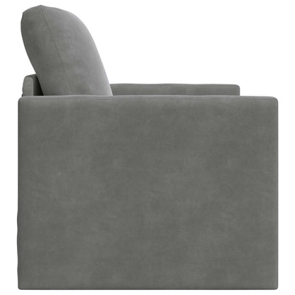 vidaXL Canapé-lit 60 cm Gris foncé Velours