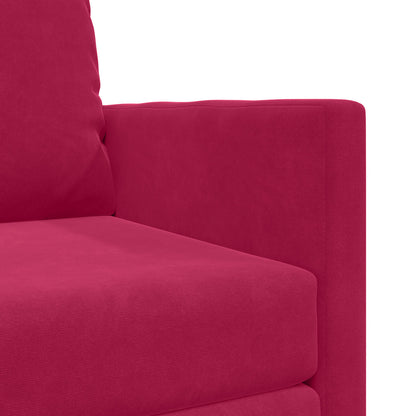 vidaXL Canapé convertible 60 cm Velours Rouge vin