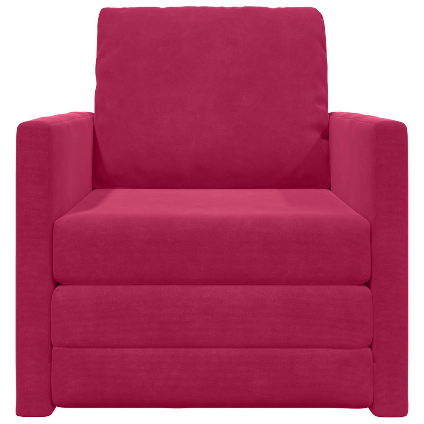 vidaXL Canapé convertible 60 cm Velours Rouge vin