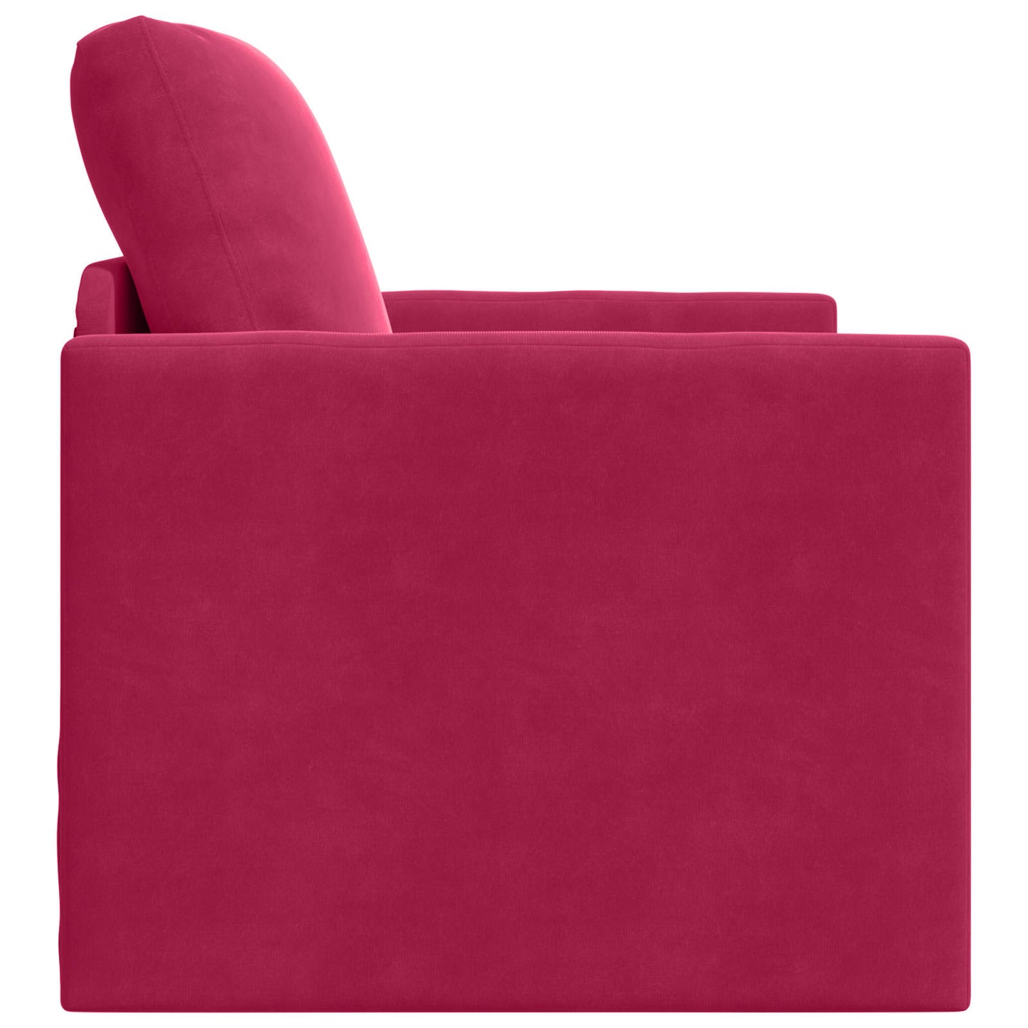 vidaXL Canapé convertible 60 cm Velours Rouge vin