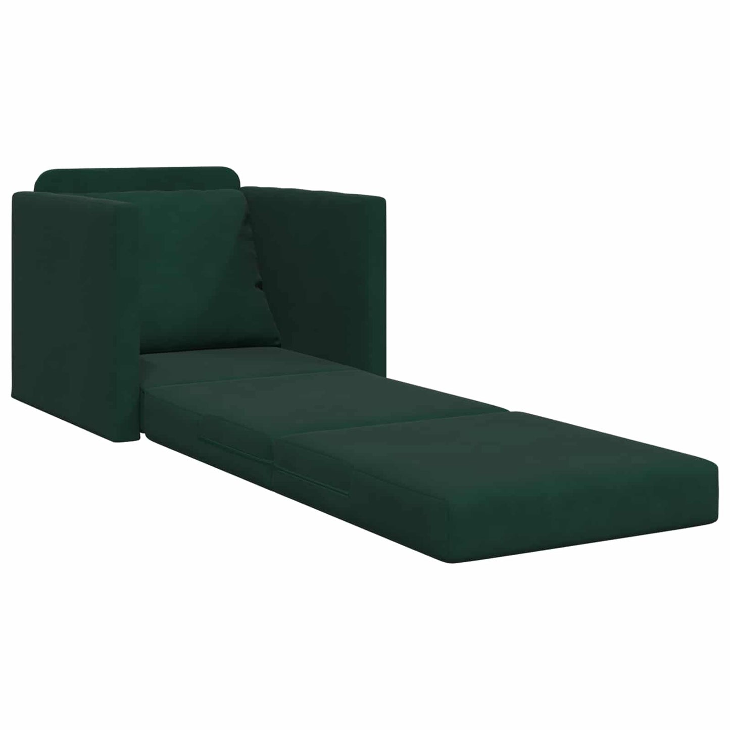 vidaXL Canapé-lit 60cm Velours Vert Foncé