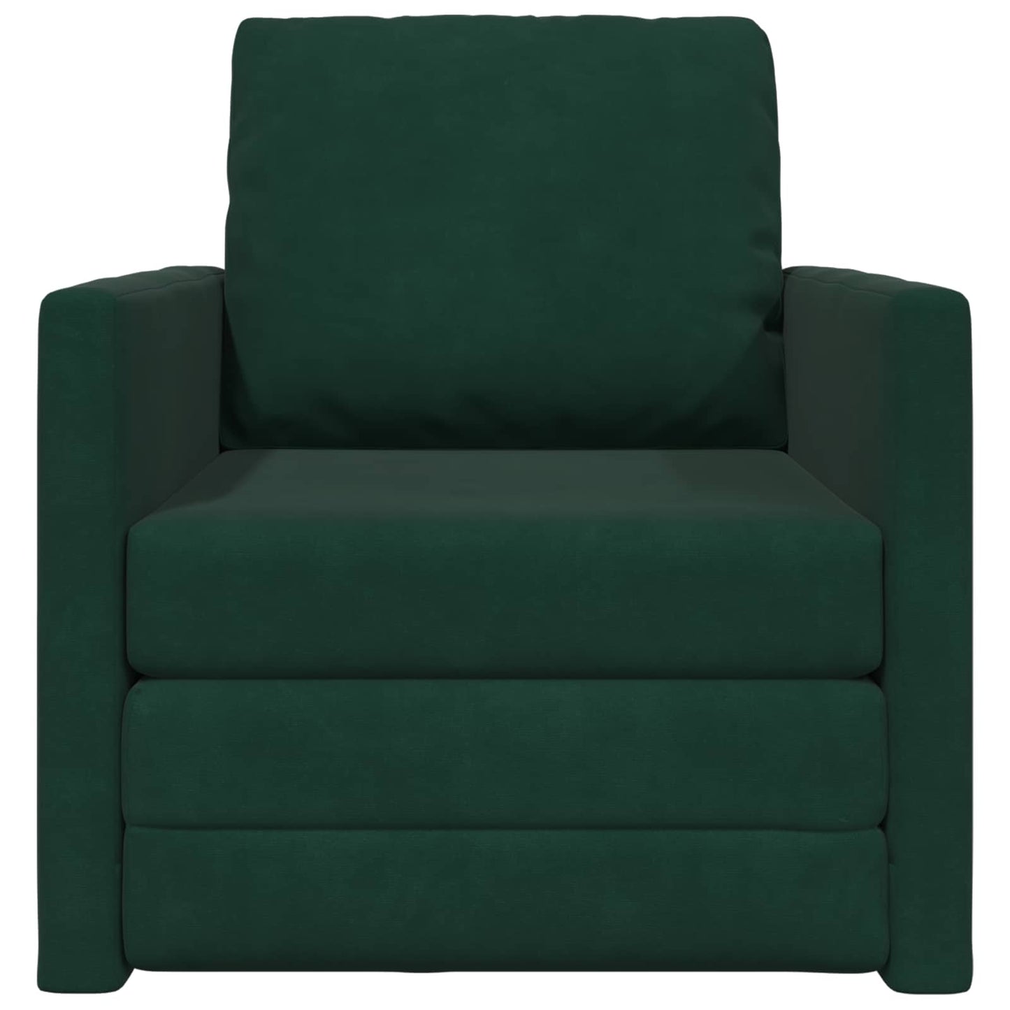 vidaXL Canapé-lit 60cm Velours Vert Foncé
