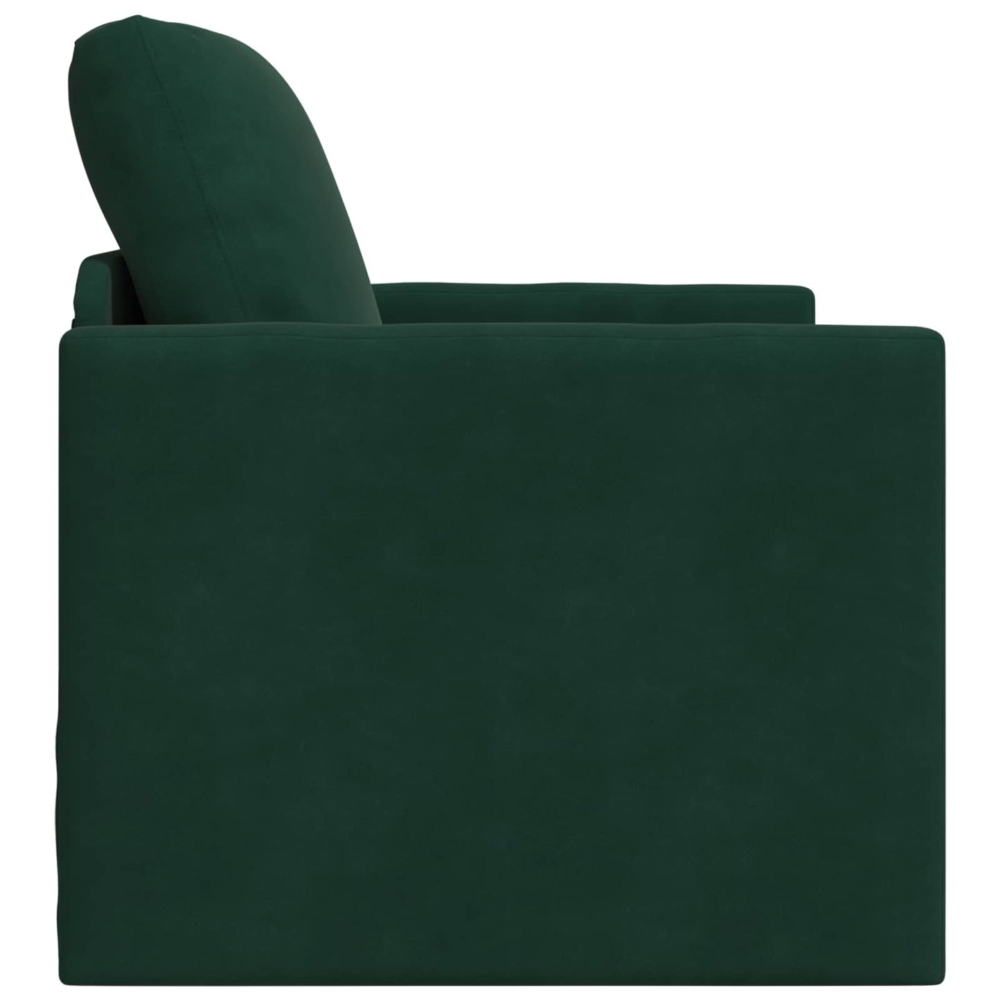 vidaXL Canapé-lit 60cm Velours Vert Foncé