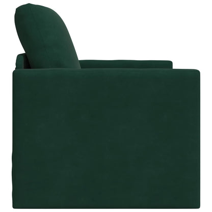 vidaXL Canapé-lit 60cm Velours Vert Foncé