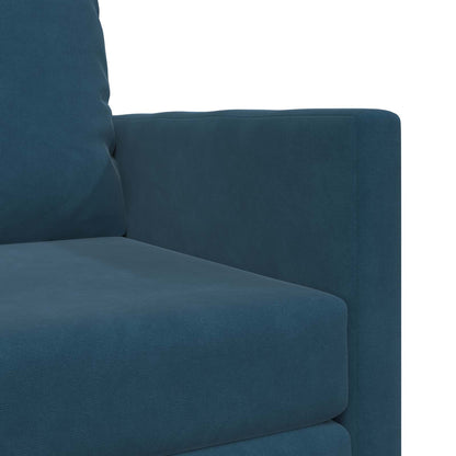Schlafsofa 60cm Blau Samt