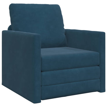 vidaXL Canapé-lit 60 cm Velours Bleu