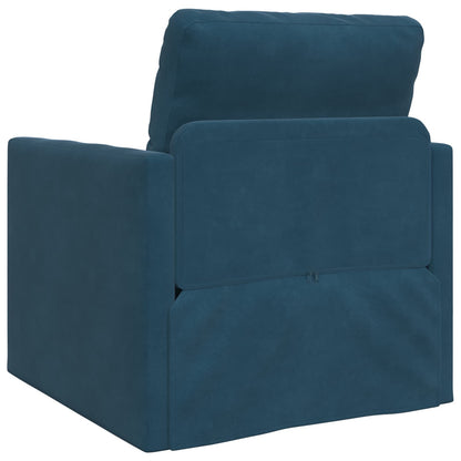 Schlafsofa 60cm Blau Samt