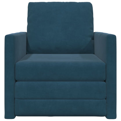 Schlafsofa 60cm Blau Samt