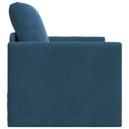 Schlafsofa 60cm Blau Samt