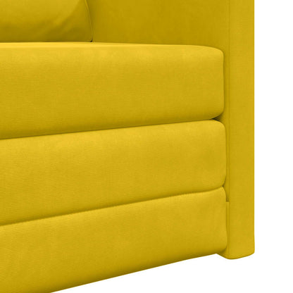 vidaXL Canapé-lit 60 cm Jaune foncé Velours