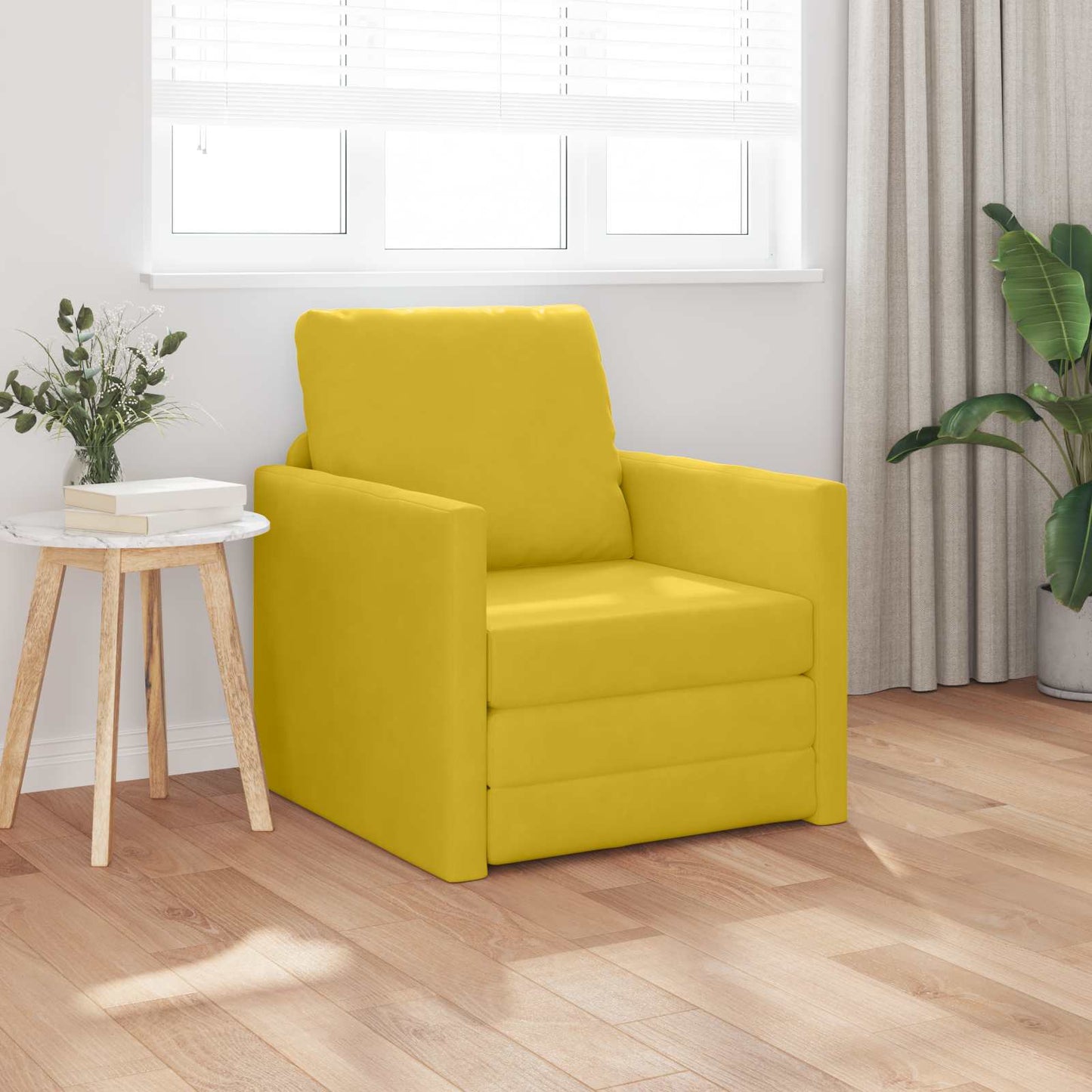 vidaXL Canapé-lit 60 cm Jaune foncé Velours
