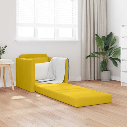 vidaXL Canapé-lit 60 cm Jaune foncé Velours