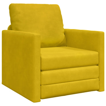 vidaXL Canapé-lit 60 cm Jaune foncé Velours