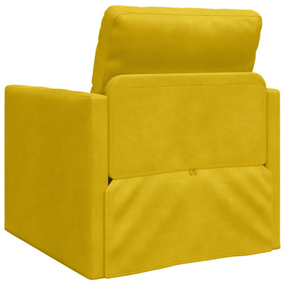 vidaXL Canapé-lit 60 cm Jaune foncé Velours