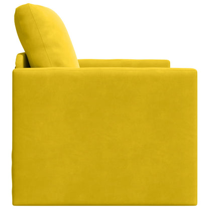 vidaXL Canapé-lit 60 cm Jaune foncé Velours