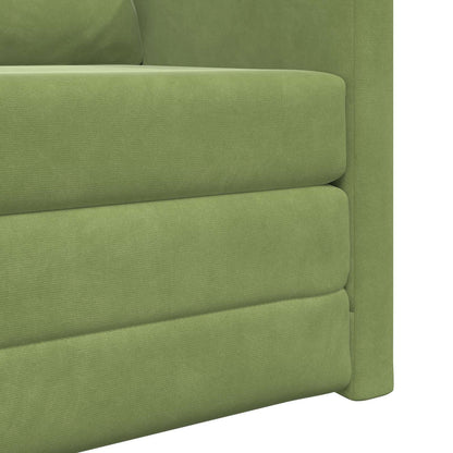 vidaXL Canapé-lit 60cm Vert clair Velours