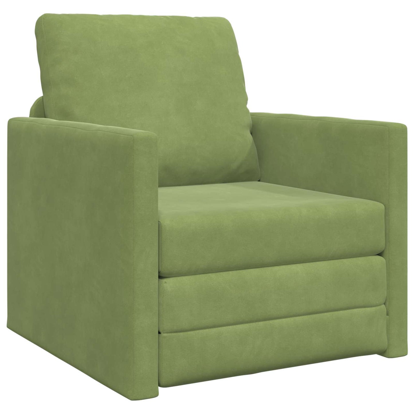 vidaXL Canapé-lit 60cm Vert clair Velours