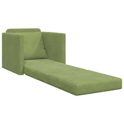 vidaXL Canapé-lit 60cm Vert clair Velours