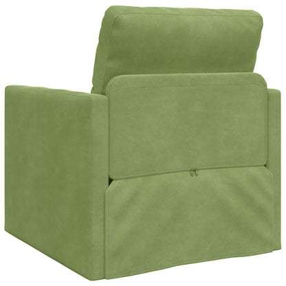 vidaXL Canapé-lit 60cm Vert clair Velours