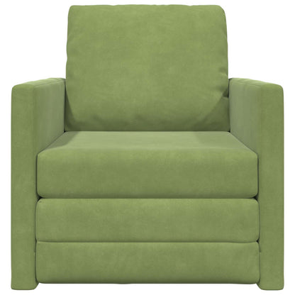 vidaXL Canapé-lit 60cm Vert clair Velours