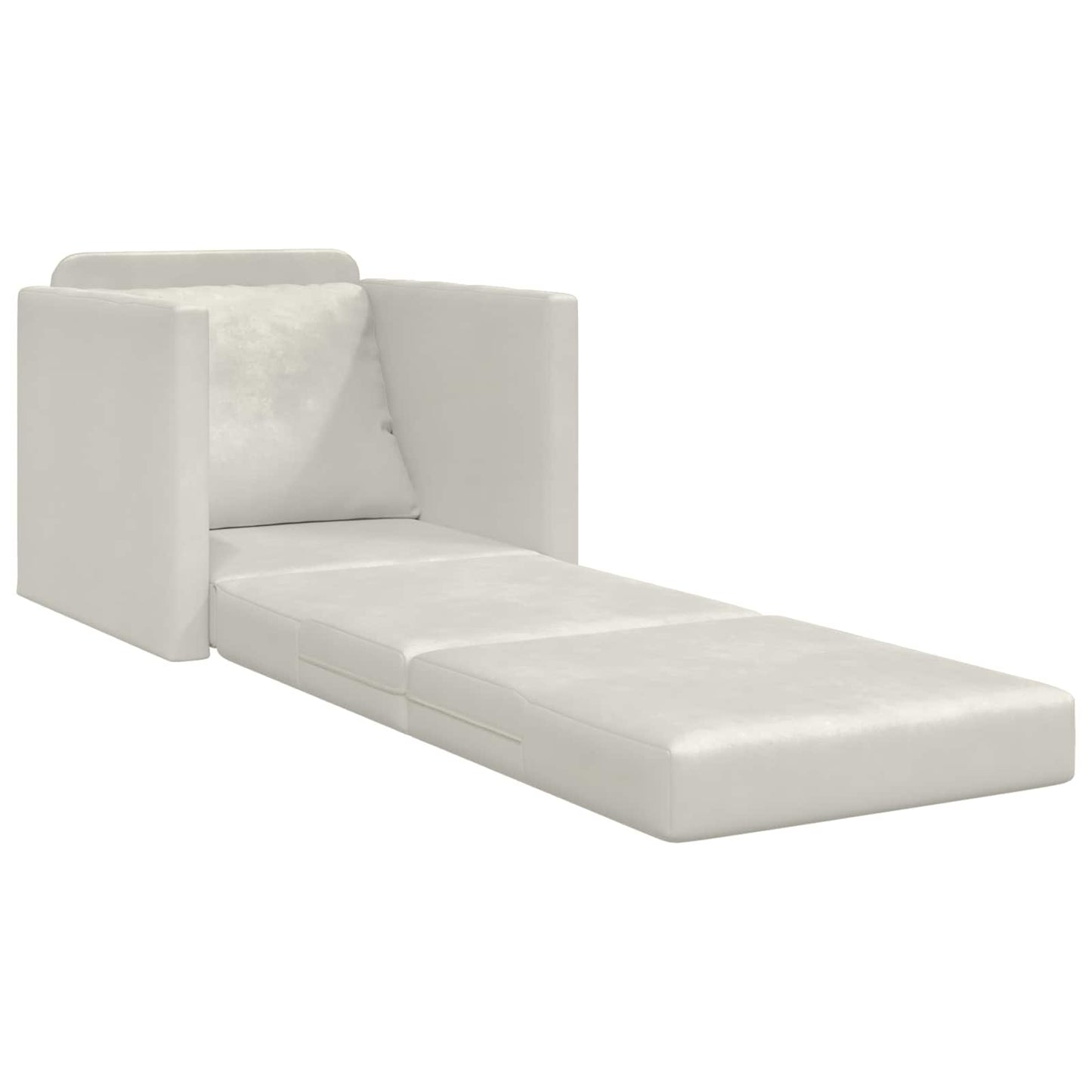 vidaXL Canapé-lit 60 cm Crème Velours