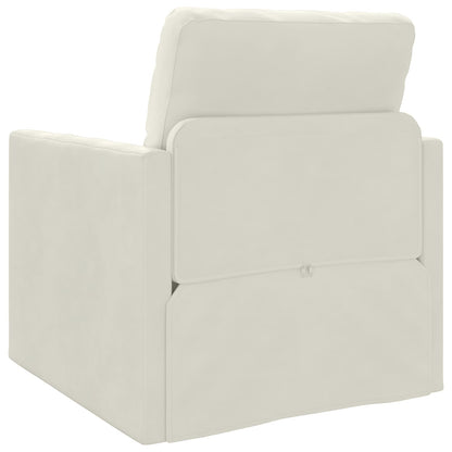 vidaXL Canapé-lit 60 cm Crème Velours