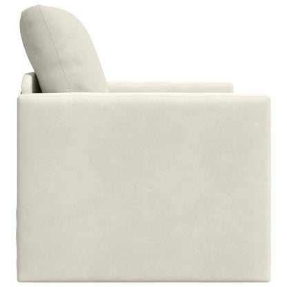 vidaXL Canapé-lit 60 cm Crème Velours
