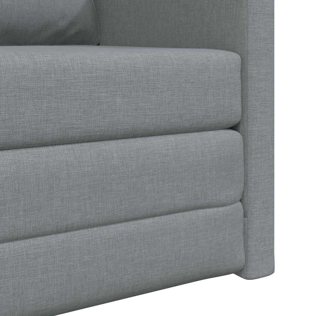 vidaXL Canapé convertible 60 cm Gris clair Tissu
