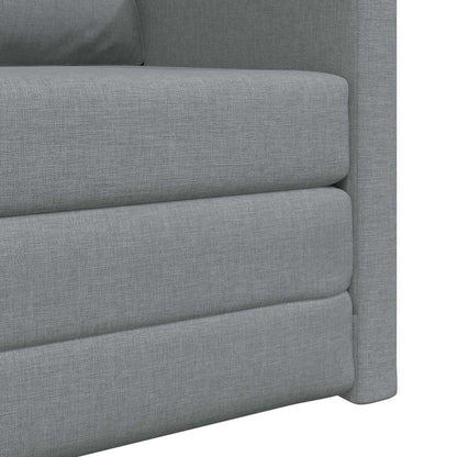 vidaXL Canapé convertible 60 cm Gris clair Tissu