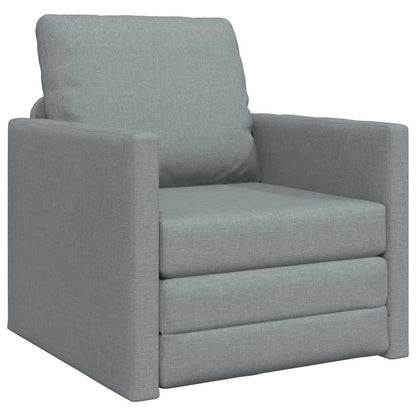 vidaXL Canapé convertible 60 cm Gris clair Tissu