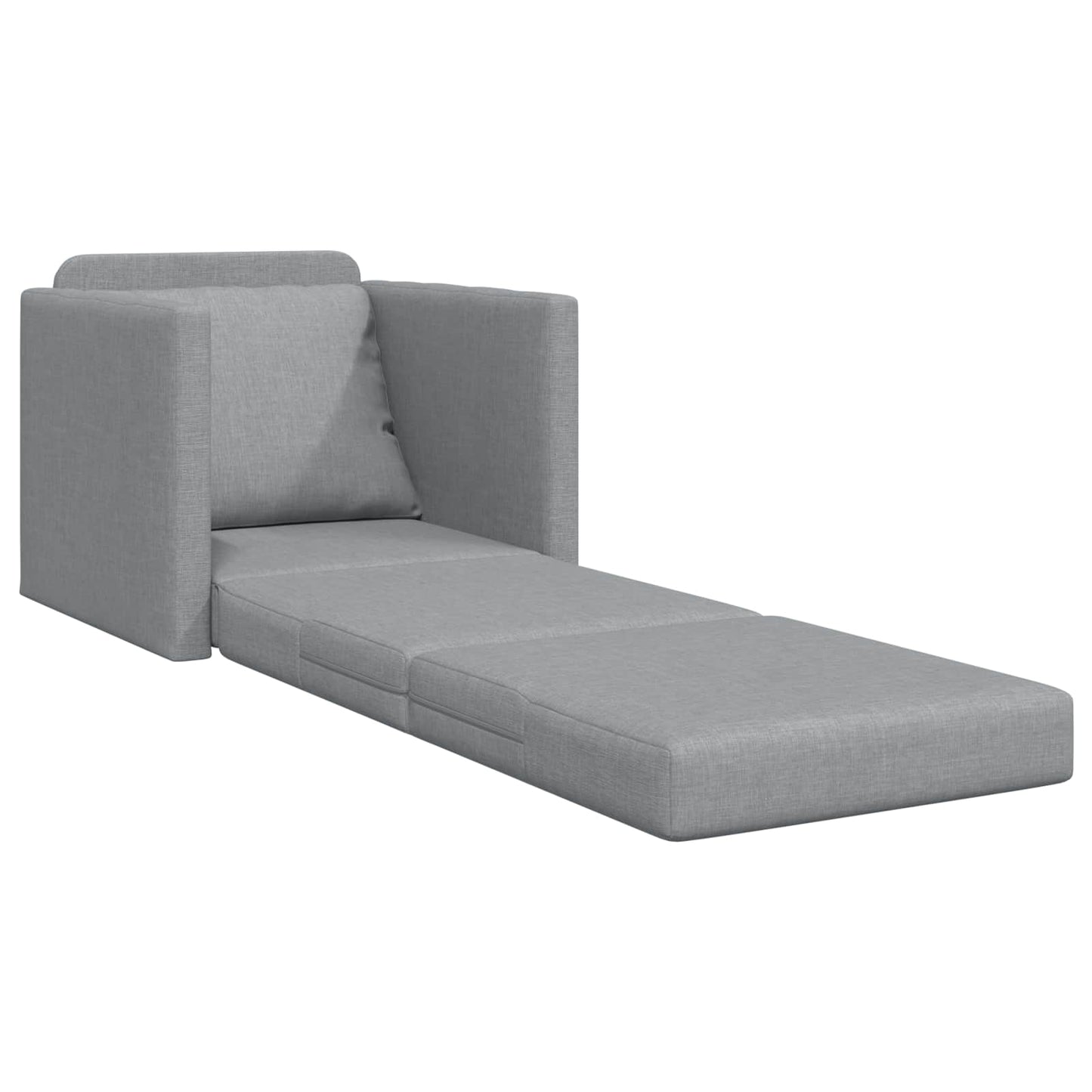 vidaXL Canapé convertible 60 cm Gris clair Tissu