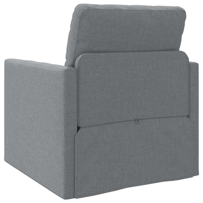 vidaXL Canapé convertible 60 cm Gris clair Tissu