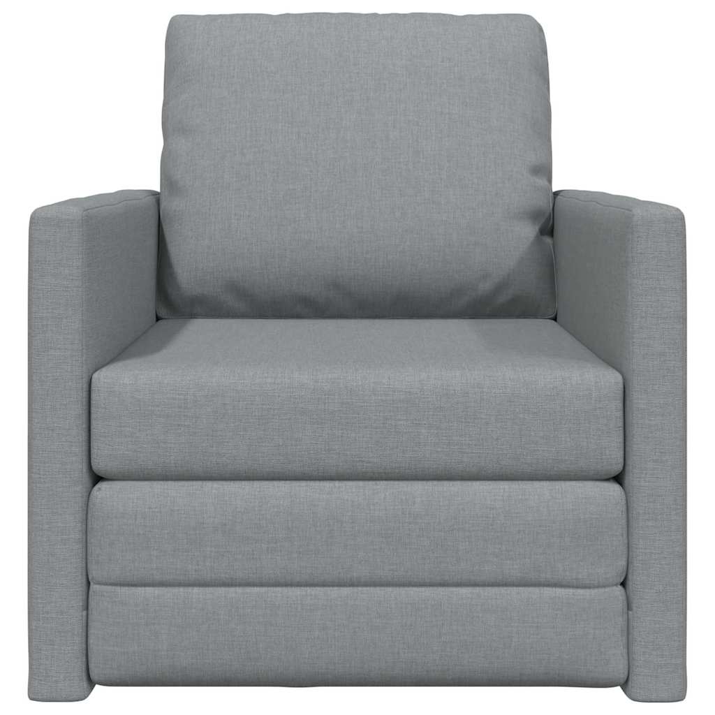 vidaXL Canapé convertible 60 cm Gris clair Tissu