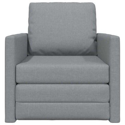 vidaXL Canapé convertible 60 cm Gris clair Tissu