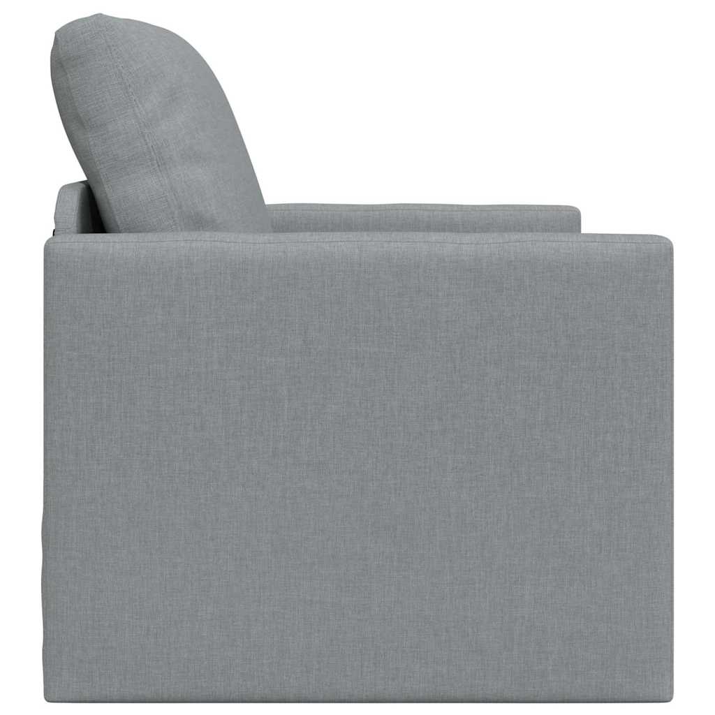 vidaXL Canapé convertible 60 cm Gris clair Tissu